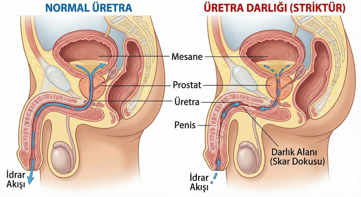 normal ve dar uretra